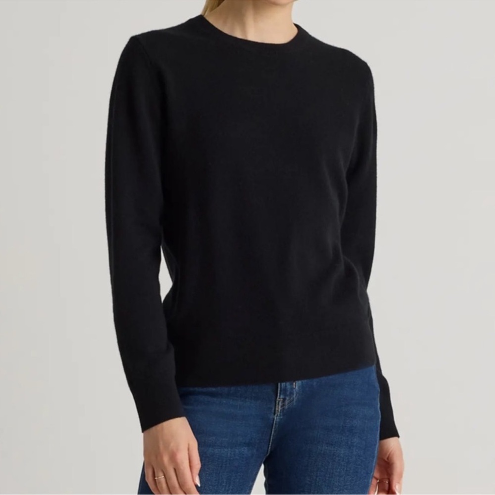 Quince Mongolian Cashmere Crewneck Sweater Women’s Black Size Medium